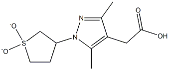 [1-(1,1-dioxidotetrahydrothien-3-yl)-3,5-dimethyl-1H-pyrazol-4-yl]acetic acid 结构式