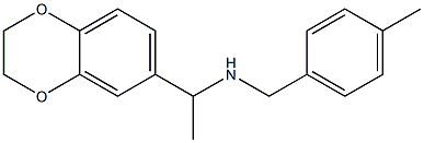 [1-(2,3-dihydro-1,4-benzodioxin-6-yl)ethyl][(4-methylphenyl)methyl]amine 结构式