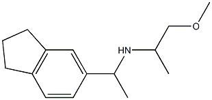 [1-(2,3-dihydro-1H-inden-5-yl)ethyl](1-methoxypropan-2-yl)amine 结构式