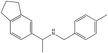 [1-(2,3-dihydro-1H-inden-5-yl)ethyl][(4-methylphenyl)methyl]amine 结构式