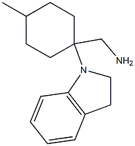 [1-(2,3-dihydro-1H-indol-1-yl)-4-methylcyclohexyl]methanamine 结构式