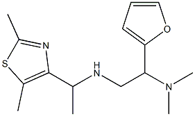 [1-(2,5-dimethyl-1,3-thiazol-4-yl)ethyl][2-(dimethylamino)-2-(furan-2-yl)ethyl]amine 结构式