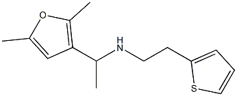 [1-(2,5-dimethylfuran-3-yl)ethyl][2-(thiophen-2-yl)ethyl]amine 结构式