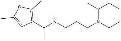 [1-(2,5-dimethylfuran-3-yl)ethyl][3-(2-methylpiperidin-1-yl)propyl]amine 结构式