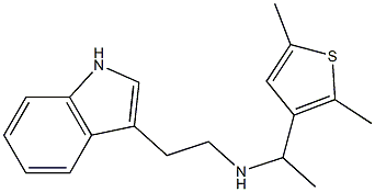 [1-(2,5-dimethylthiophen-3-yl)ethyl][2-(1H-indol-3-yl)ethyl]amine 结构式