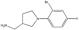 [1-(2-bromo-4-fluorophenyl)pyrrolidin-3-yl]methanamine 结构式