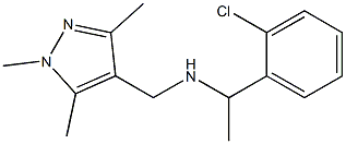 [1-(2-chlorophenyl)ethyl][(1,3,5-trimethyl-1H-pyrazol-4-yl)methyl]amine 结构式