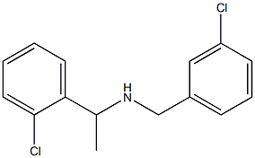 [1-(2-chlorophenyl)ethyl][(3-chlorophenyl)methyl]amine 结构式