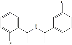 [1-(2-chlorophenyl)ethyl][1-(3-chlorophenyl)ethyl]amine 结构式