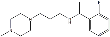 [1-(2-fluorophenyl)ethyl][3-(4-methylpiperazin-1-yl)propyl]amine 结构式