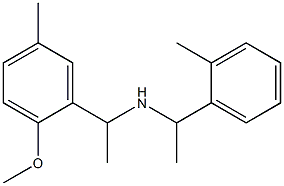 [1-(2-methoxy-5-methylphenyl)ethyl][1-(2-methylphenyl)ethyl]amine 结构式