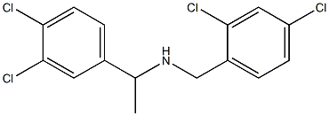 [1-(3,4-dichlorophenyl)ethyl][(2,4-dichlorophenyl)methyl]amine 结构式