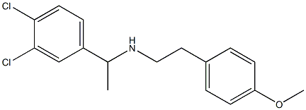 [1-(3,4-dichlorophenyl)ethyl][2-(4-methoxyphenyl)ethyl]amine 结构式