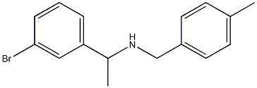 [1-(3-bromophenyl)ethyl][(4-methylphenyl)methyl]amine 结构式