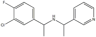 [1-(3-chloro-4-fluorophenyl)ethyl][1-(pyridin-3-yl)ethyl]amine 结构式