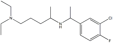 [1-(3-chloro-4-fluorophenyl)ethyl][5-(diethylamino)pentan-2-yl]amine 结构式