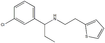 [1-(3-chlorophenyl)propyl][2-(thiophen-2-yl)ethyl]amine 结构式