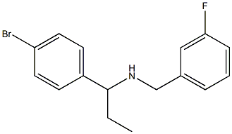 [1-(4-bromophenyl)propyl][(3-fluorophenyl)methyl]amine 结构式