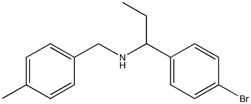 [1-(4-bromophenyl)propyl][(4-methylphenyl)methyl]amine 结构式