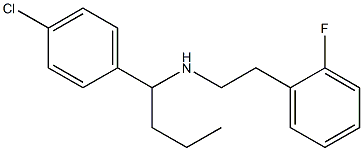 [1-(4-chlorophenyl)butyl][2-(2-fluorophenyl)ethyl]amine 结构式