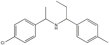 [1-(4-chlorophenyl)ethyl][1-(4-methylphenyl)propyl]amine 结构式