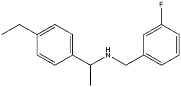 [1-(4-ethylphenyl)ethyl][(3-fluorophenyl)methyl]amine 结构式