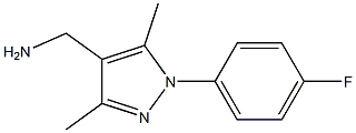 [1-(4-fluorophenyl)-3,5-dimethyl-1H-pyrazol-4-yl]methylamine 结构式