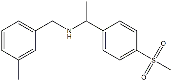 [1-(4-methanesulfonylphenyl)ethyl][(3-methylphenyl)methyl]amine 结构式