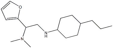 [1-(furan-2-yl)-2-[(4-propylcyclohexyl)amino]ethyl]dimethylamine 结构式