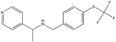 [1-(pyridin-4-yl)ethyl]({4-[(trifluoromethyl)sulfanyl]phenyl}methyl)amine 结构式