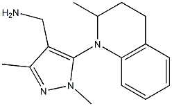 [1,3-dimethyl-5-(2-methyl-1,2,3,4-tetrahydroquinolin-1-yl)-1H-pyrazol-4-yl]methanamine 结构式