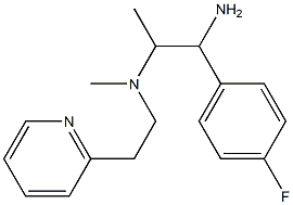 [1-amino-1-(4-fluorophenyl)propan-2-yl](methyl)[2-(pyridin-2-yl)ethyl]amine 结构式