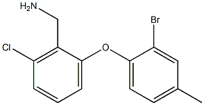 [2-(2-bromo-4-methylphenoxy)-6-chlorophenyl]methanamine 结构式
