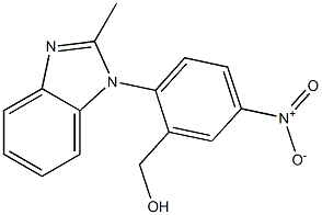 [2-(2-methyl-1H-1,3-benzodiazol-1-yl)-5-nitrophenyl]methanol 结构式