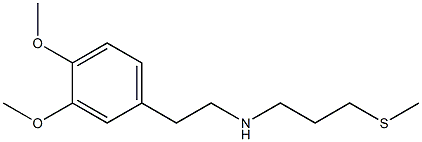 [2-(3,4-dimethoxyphenyl)ethyl][3-(methylsulfanyl)propyl]amine 结构式