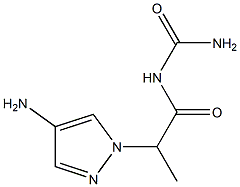 [2-(4-amino-1H-pyrazol-1-yl)propanoyl]urea 结构式