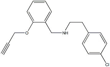 [2-(4-chlorophenyl)ethyl]({[2-(prop-2-yn-1-yloxy)phenyl]methyl})amine 结构式