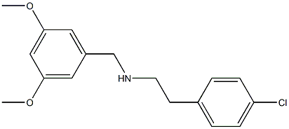 [2-(4-chlorophenyl)ethyl][(3,5-dimethoxyphenyl)methyl]amine 结构式