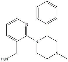 [2-(4-methyl-2-phenylpiperazin-1-yl)pyridin-3-yl]methanamine 结构式