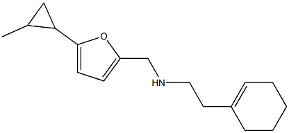 [2-(cyclohex-1-en-1-yl)ethyl]({[5-(2-methylcyclopropyl)furan-2-yl]methyl})amine 结构式