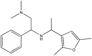 [2-(dimethylamino)-1-phenylethyl][1-(2,5-dimethylfuran-3-yl)ethyl]amine 结构式