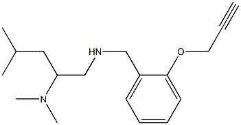 [2-(dimethylamino)-4-methylpentyl]({[2-(prop-2-yn-1-yloxy)phenyl]methyl})amine 结构式