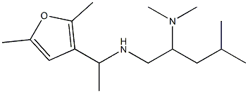 [2-(dimethylamino)-4-methylpentyl][1-(2,5-dimethylfuran-3-yl)ethyl]amine 结构式