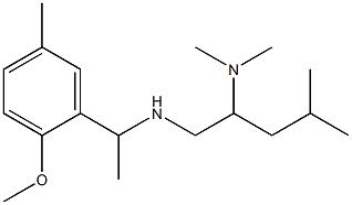 [2-(dimethylamino)-4-methylpentyl][1-(2-methoxy-5-methylphenyl)ethyl]amine 结构式