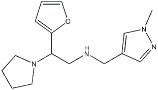 [2-(furan-2-yl)-2-(pyrrolidin-1-yl)ethyl][(1-methyl-1H-pyrazol-4-yl)methyl]amine 结构式