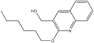 [2-(hexyloxy)quinolin-3-yl]methanol 结构式
