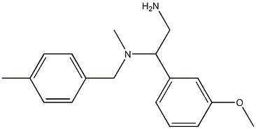 [2-amino-1-(3-methoxyphenyl)ethyl](methyl)[(4-methylphenyl)methyl]amine 结构式