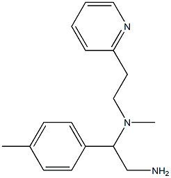 [2-amino-1-(4-methylphenyl)ethyl](methyl)[2-(pyridin-2-yl)ethyl]amine 结构式