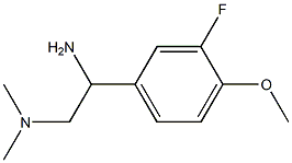 [2-amino-2-(3-fluoro-4-methoxyphenyl)ethyl]dimethylamine 结构式