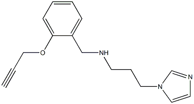 [3-(1H-imidazol-1-yl)propyl]({[2-(prop-2-yn-1-yloxy)phenyl]methyl})amine 结构式